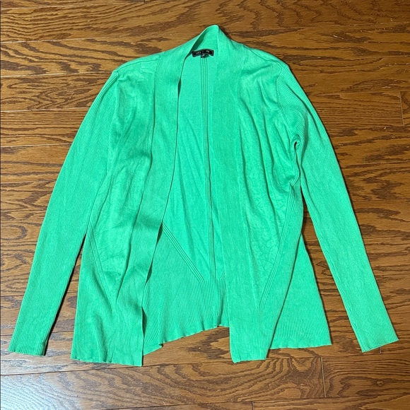 Lety & Me Sweaters - Vibrant Green Open Front Cardigan